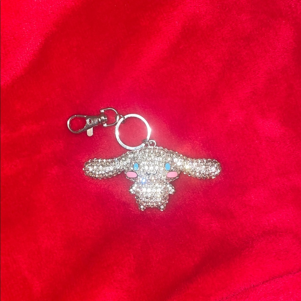 Chic Silver Rhinestone Key Holder